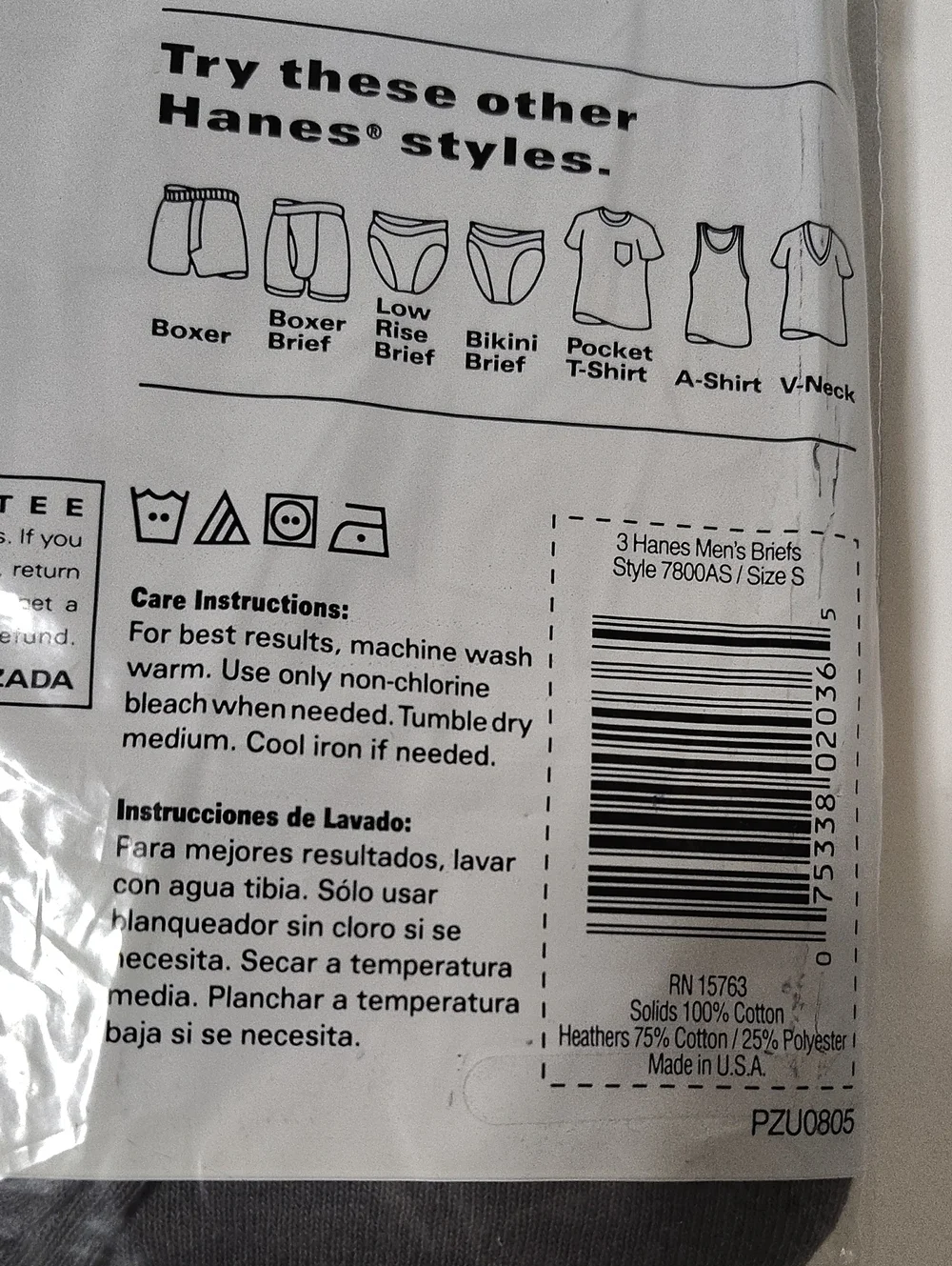 Hanes three pack